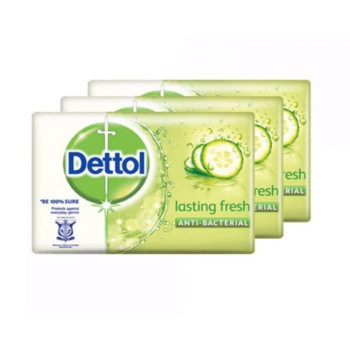 Dettol Body Soap Lasting Fresh 65g x 3 Pack
