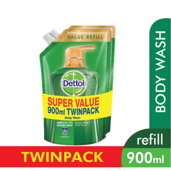 Dettol Gold Shower Gel Refill Pouch Daily Clean 900ML Twin Pack