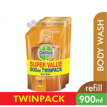 Dettol Gold Shower Gel Classic Gel 900ml Refill Pouch Twin Pack