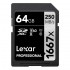 Lexar 1667X Professional 64GB V60 U3 SDXCâ„¢ UHS-II Memory Cards (up to 250MB/s read, 120MB/s write)