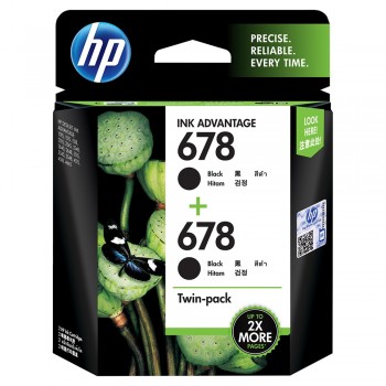HP 678 2-pack Black Original Ink Advantage Cartridges (L0S23AA)