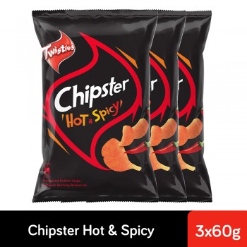 Twisties Chipster Potato Chips Hot & Spicy (60g x 3)