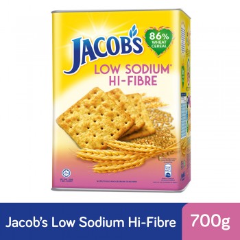 Jacob's Low Sodium High Fibre Crackers Tin (700g)