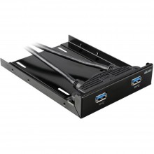 Akasa HDA-09BK 2.5" SSD & HDD tray with 2 USB3.0 ports for 3.5" PC Bay