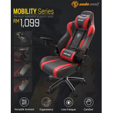 ANDASEAT Game Chair Mobility Series - Black/Red