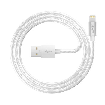 Aukey CB-D16 MFi Lightning 8 pin Sync and Charging Cable, 1.2 m, Grey (601629299853)