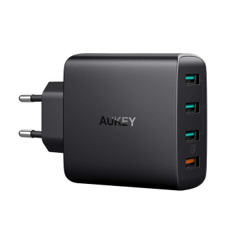 Aukey PA-T18 Quick Charge 3.0 42W 4-Port Wall Charger EU Plug Black (608119190201)