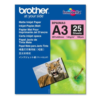 Brother BP60MA3 - A3 Matte Inkjet Paper 25 sheets (Item No : GV160826108007) EOL-10/10/2016