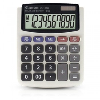 Canon Calculator LS-101H - 10-Digit Mini Desktop Calculator, Dual Power Source