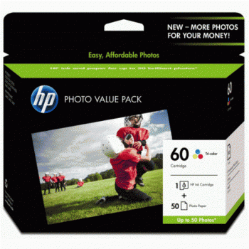 HP 60 Photo Value Pack-50 sht/10 x 15 cm (CG848AA)