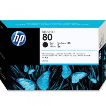 HP 80 DesignJet Ink Cartridge 350-ml - Black (C4871A)