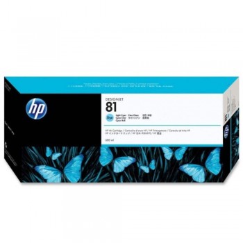 HP 81 DesignJet Dye Ink Cartridge 680-ml - Light Cyan (C4934A)