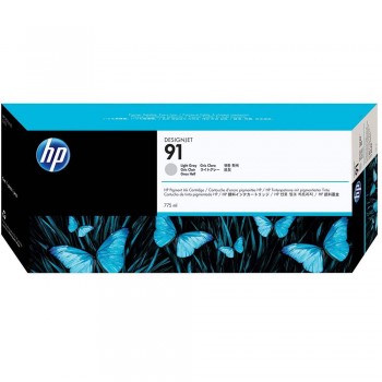 HP 91 DesignJet Pigment Ink Cartridge 775-ml - Light Gray (C9466A)