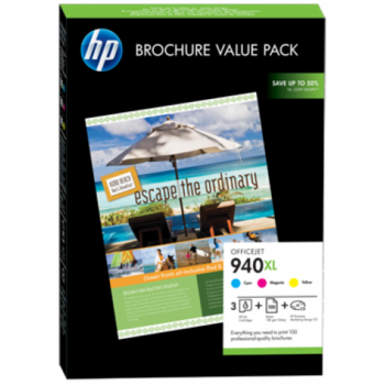 HP 940XL Officejet Brochure Value Pack-100 sht/210 x 297 mm (CG898A) 