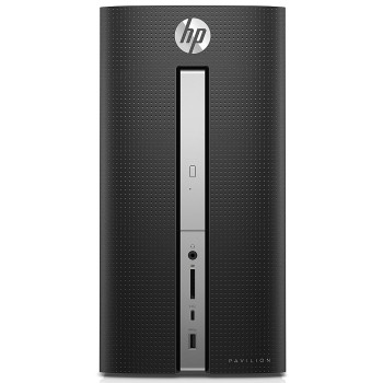 HP Pavilion 570-P023D Desktop PC - i3-7100, 4gb ram, 1tb hdd, Intel, W10, Black