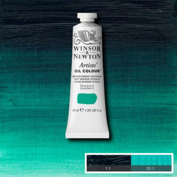 W&N Artists Oil Colour 37ml 720 Winsor Green (Phthalo) S2