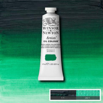 W&N Artists Oil Colour 37ml 721 Winsor Green (Yellow Shade) S2