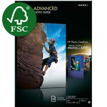 HP Advanced Glossy Photo Paper - A4 - 25 Sheets - 250gsm (Q5456A) - Paper