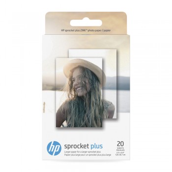 HP Sprocket Plus Photo Paper - 20 sticky-backed sheets, 2.3 x 3.4 inch