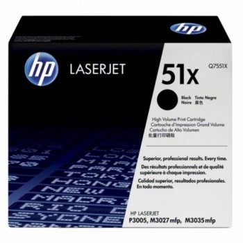 HP 51X Black LaserJet Toner Cartridge (Q7551X)