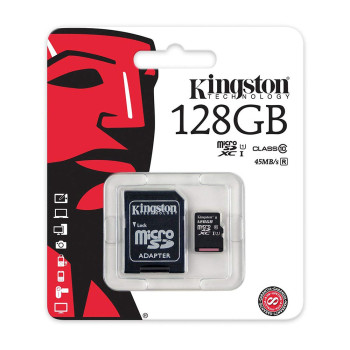Kingston MicroSDXC Class 10 UHS-I Card 128GB