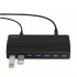 Orico H7928 7 Port USB 3.0 Desktop Hub with Power Adapter - Black