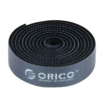 Orico CBT-1S Reusable Velcro Cable Ties 1m - Black