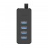 Orico W5P-U3 USB 3.0 4 Port Hub with Micro USB Power Input 30cm Cable Length - Black