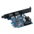 Orico PVU3-202I PCI-E Express Card to 2 USB3.0 External port & 2 ports 20 pin USB3.0 output port with Half-height Baffle
