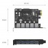 Orico PVU3-502I PCI-E Express Card to 5 USB3.0 External Port & 2 Ports 20 pin USB 3.0 Output Port