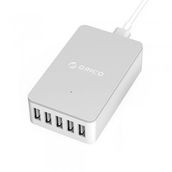 Orico CSE-5U 5 port Smart Desktop Charger, Total 8A (White)