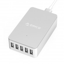 Orico CSE-5U 5 Port Smart Desktop Charger, Total 8A - White