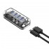 Orico F4U Transparent 4 Port USB 3.0 Hub with Micro USB Power Input - 30cm