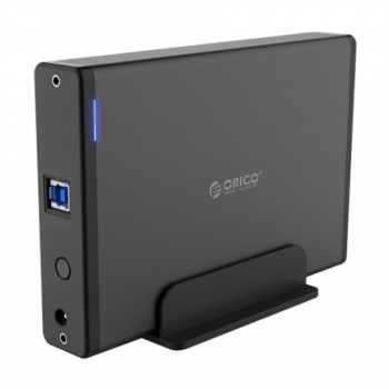Orico 7688U3 3.5 inch USB 3.0 External Hard Drive Enclosure with Stand - Black