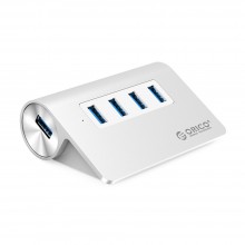 Orico M3H4 Aluminium USB 3.0 4 Port Hub - Silver