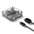 Orico MH4U USB 3.0 Transparent 4 Port Hub with Micro USB Power Input 30cm Cable Length