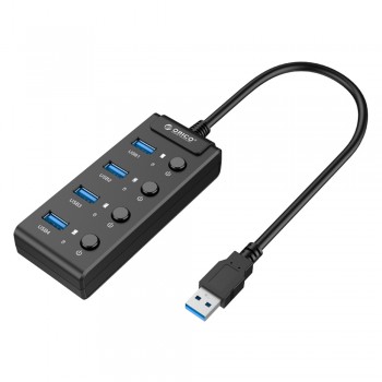 Orico W9PH4-U3 Portable 4-Port USB3.0 Hub with Power Switch