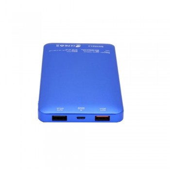 Ion PQ7 Qualcomm Quick Charge 3.0 +Type C 6A 30W Dual Output & Input 10000mAh 10mm Ultra Slim, Racing Blue