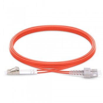 LC-SC 50/125 Multimode Duplex Fiber Patch Cable OM2 3 Meter (S030)