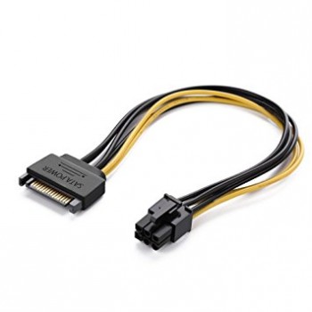 6 PIN Power Cable (F) to Sata Power (M) (S162)