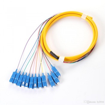 Single Mode SC 12 Core Pigtail 1.5 meter Fiber Cable (S126)