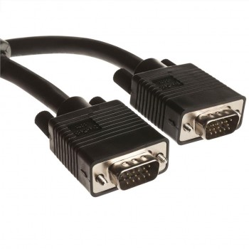 VGA/ RGB (M) TO (M) CABLE WITH 2 CORE 10M BLACK (F-390-10)