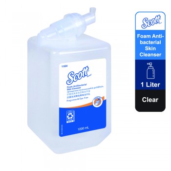 ScottÂ® Foam Antibacterial Skin Cleanser Fragrance & Dye Free 11554 - Clear Unscented x 1000ml