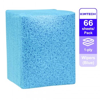 Kimtech Prepâ„¢ Kimtex* Wipers 1/4 fold, 33560 - Blue, 1 ply, 1 Pack x 66 Sheets (66 Sheets)