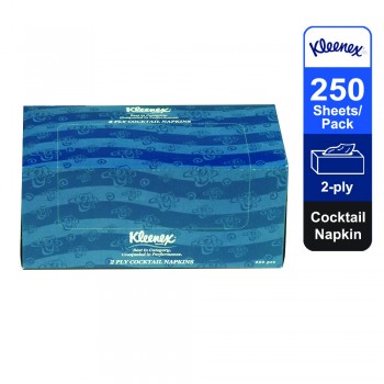 KleenexÂ® Cocktail Napkin 78391 - white, 2ply, 1pack x 250sheets (250 sheets)