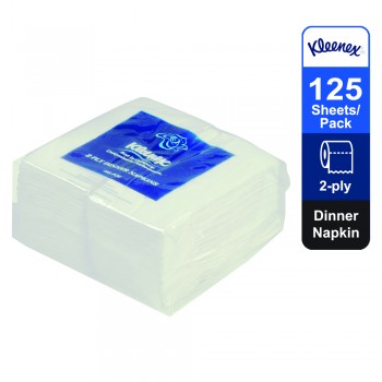 KleenexÂ® Dinner Napkin 78401 - white, 2ply, 1pack x 125sheets (125 sheets)