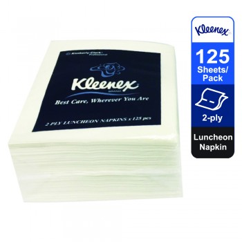 KleenexÂ® Luncheon Napkin 78411 - white, 2ply, 1pack x 125 sheets (125 sheets)