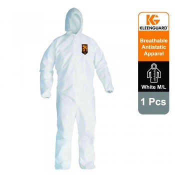 KleenGuardâ„¢ A20+ Breathable Particle Protection Hooded Coveralls 95160 - White, M, 1x1 (1 total)