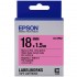 Epson Label Cartridge 18mm Black on Pink Magnetic