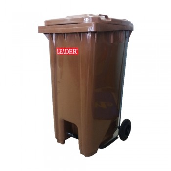 Mobile Garbage Bins 240-PEDAL (with Foot Pedal) Brown (Item: G01-74)